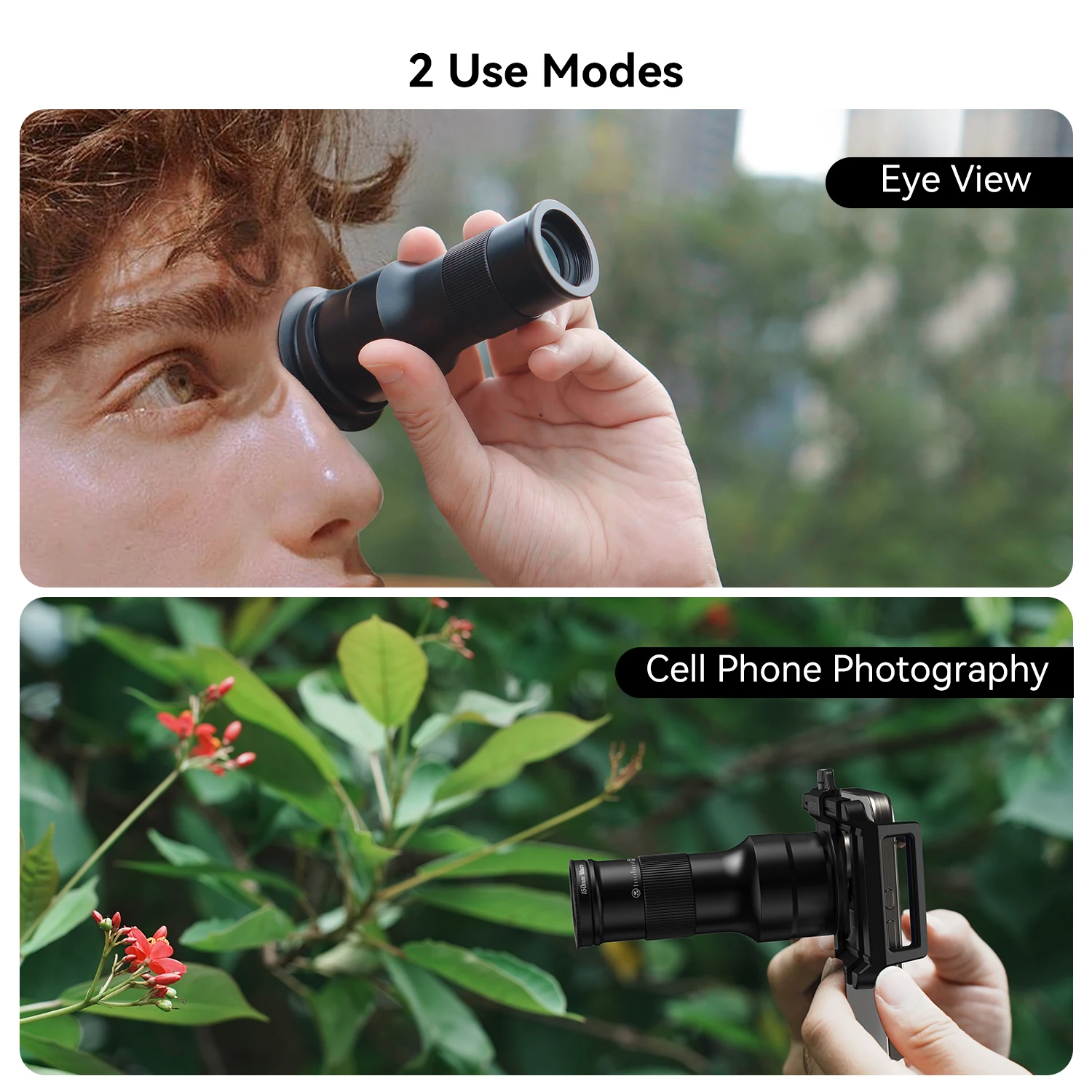 APEXEL 2in1 Lens Macro Telephoto for Mobile Phones