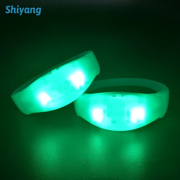 Music Concert Glow LED Flashing Bracelets Light up Wristbands Sound Activated LED Bracelets