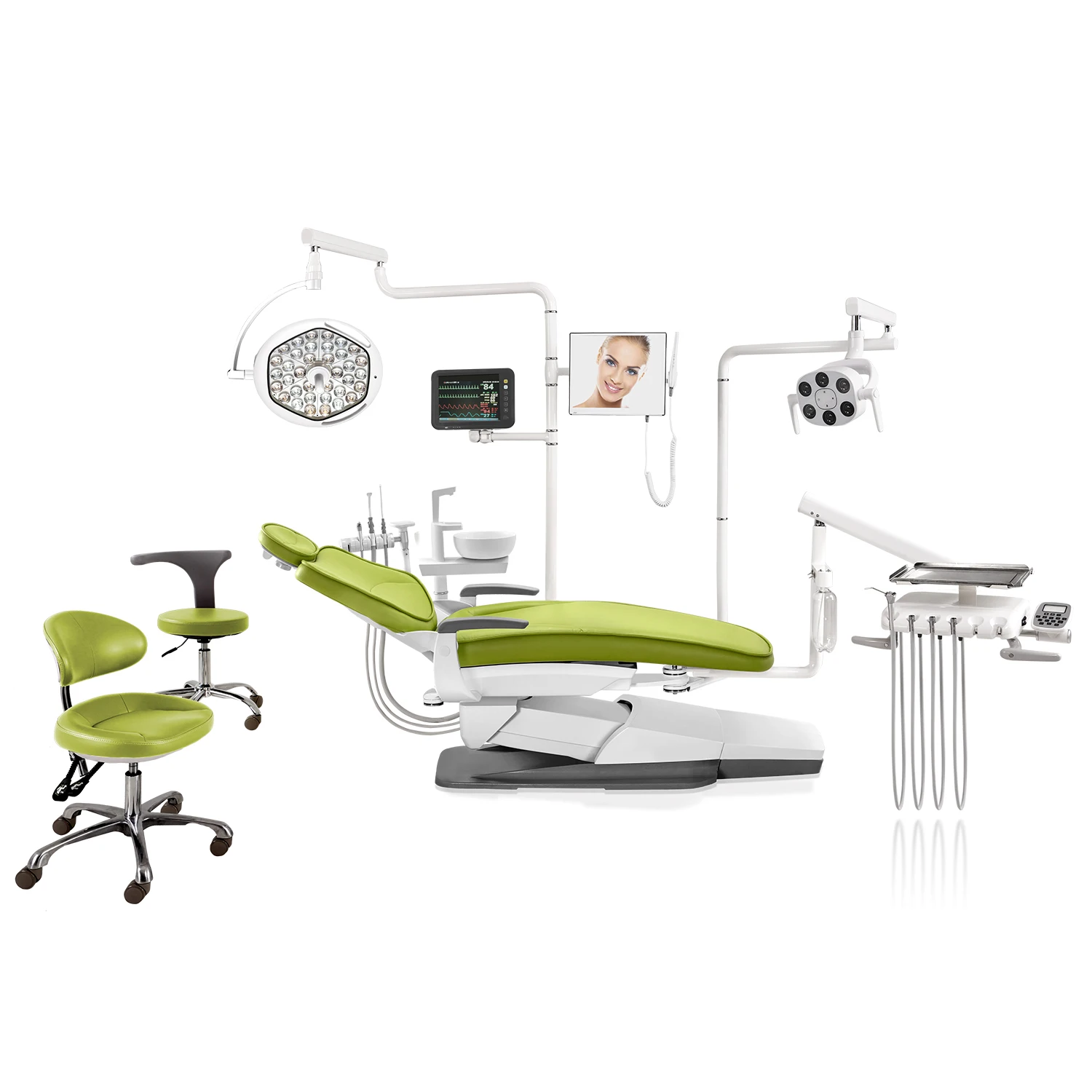 Luxury Yadeng Dental Chair With Operating Light Lamp Spittoon And Tray