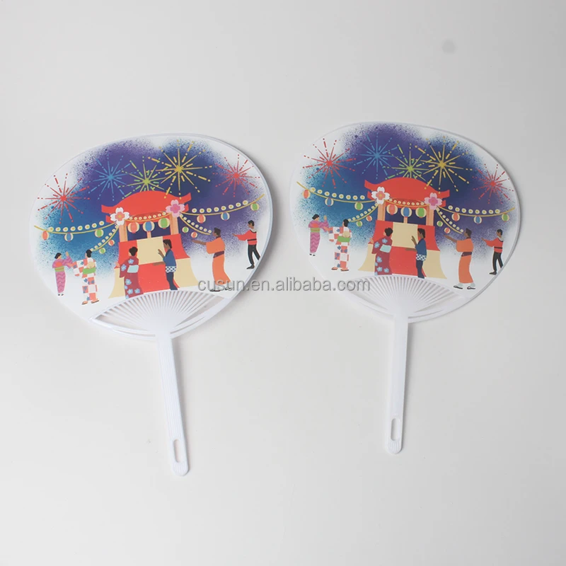 Заводская цена дешевый ручной вентилятор на заказ круглый пластиковый для рекламного