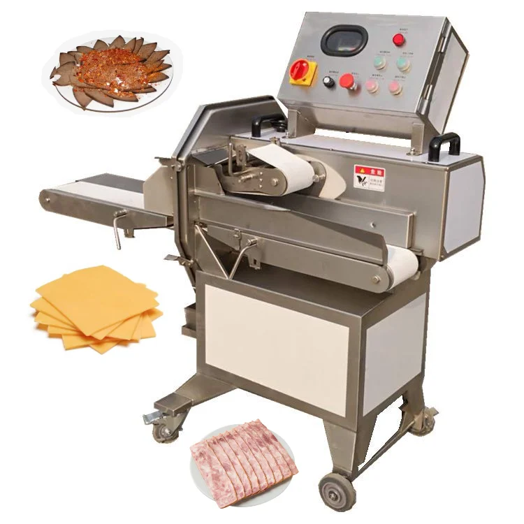 Cheese Slice Machine Deli Salami Slicer Industrial Biltong Slicer Automatic Bacon Meat Slicer Machine
