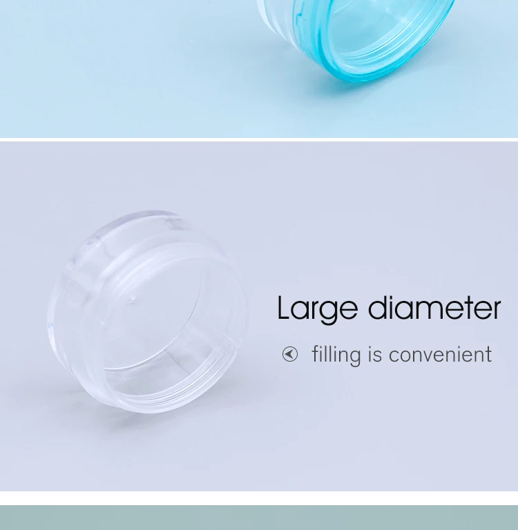 Clear Plastic Cosmetic Jars White Cream Jar