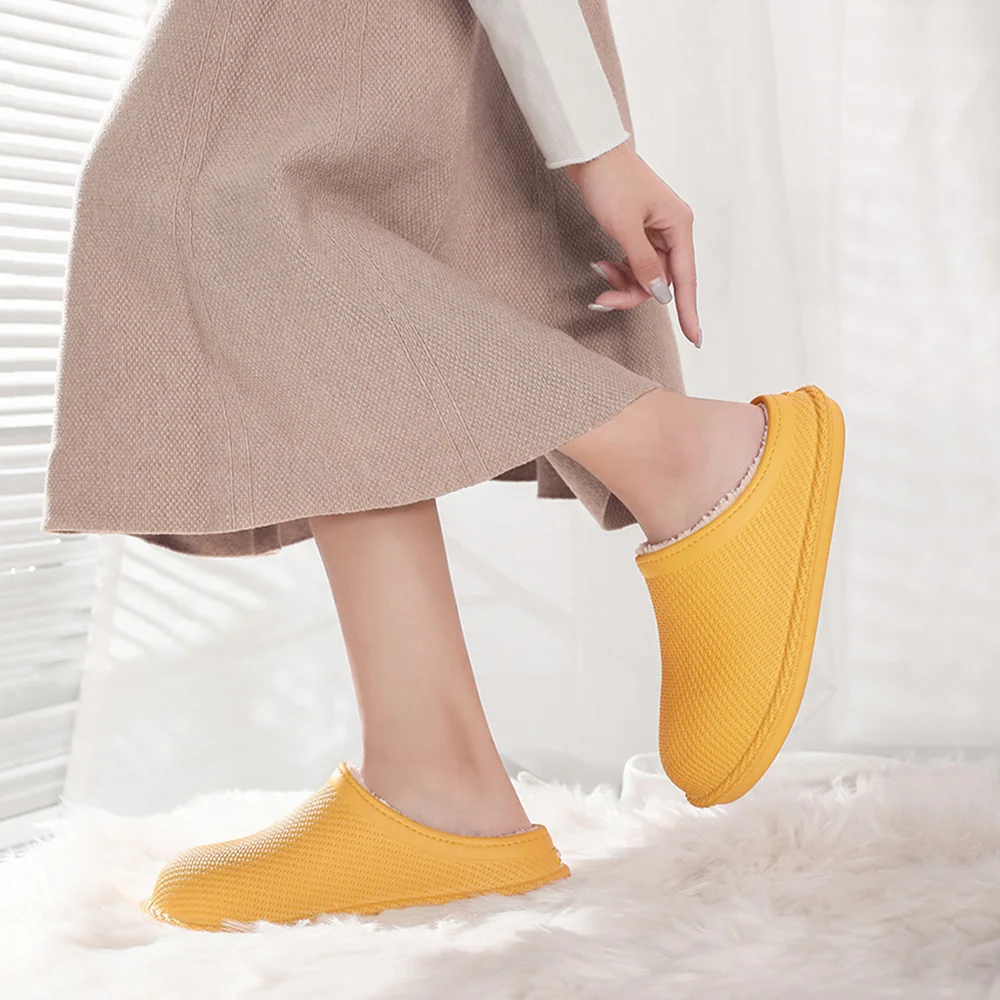 Новый продукт, тапочки из ЭВА, обувь, хлопковые кроссовки с меховой подкладкой, садовые водонепроницаемые теплые домашние Тапочки