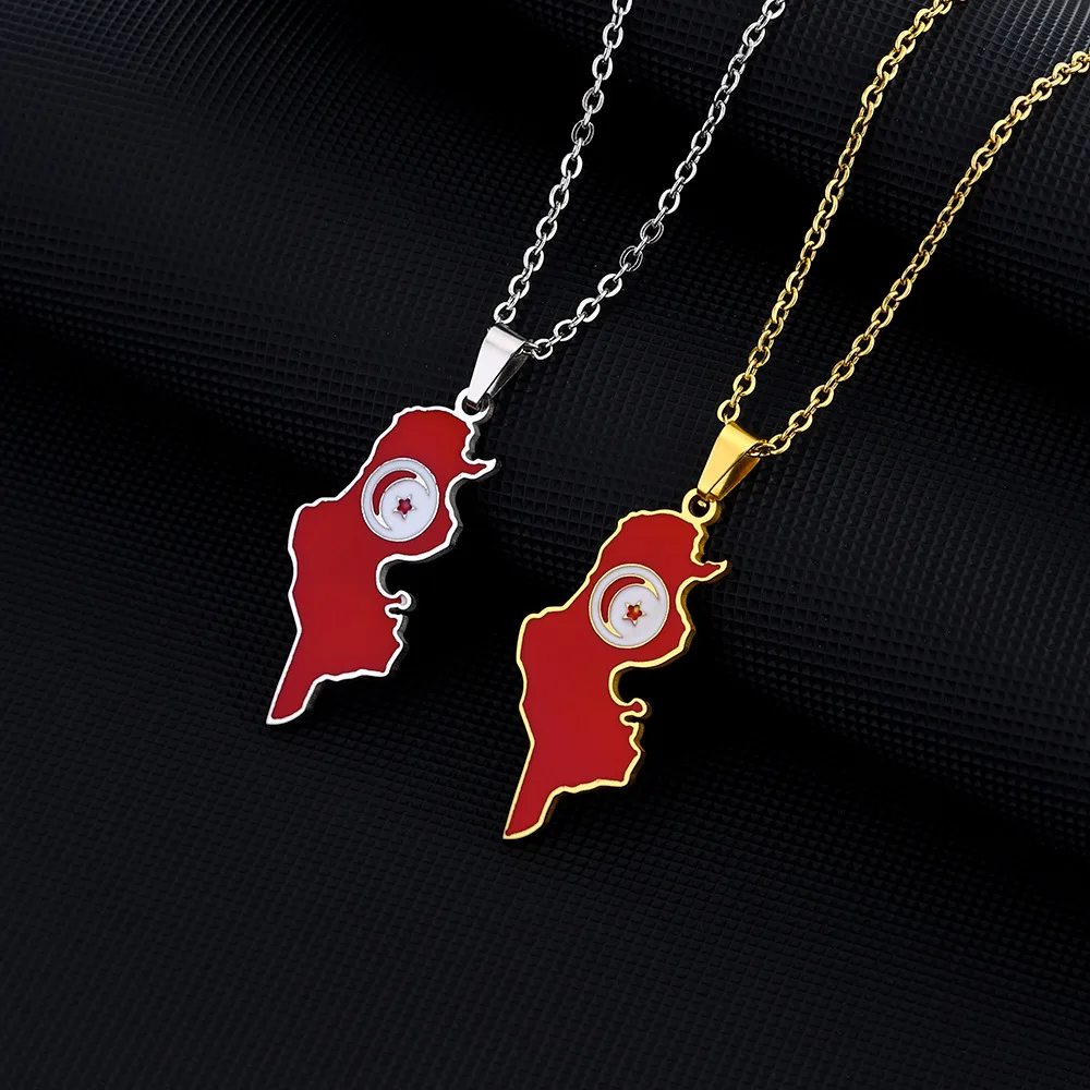 Africa Map Necklace