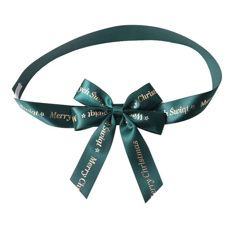 Customizable Handmade Ribbon Bow Gift Box Bow with Rubber Band Christmas Ribbon Bows Ribbon for Christmas Decor