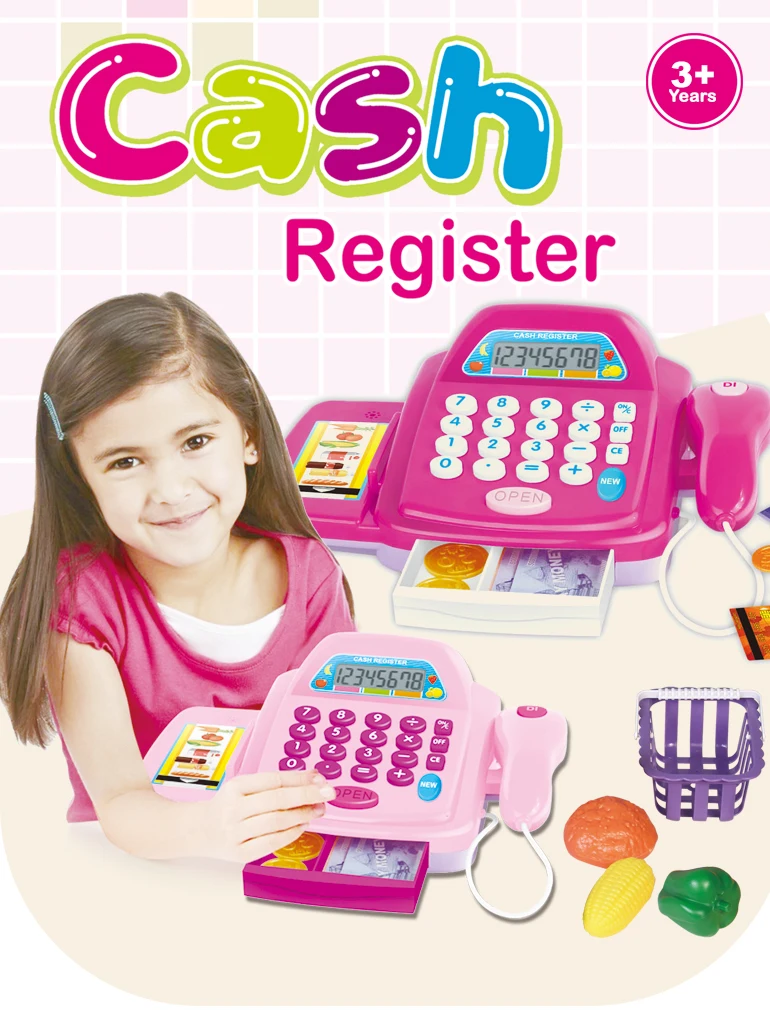 Best toy children learning scanner calculator pretend simulation supermarket cash register toy for kids