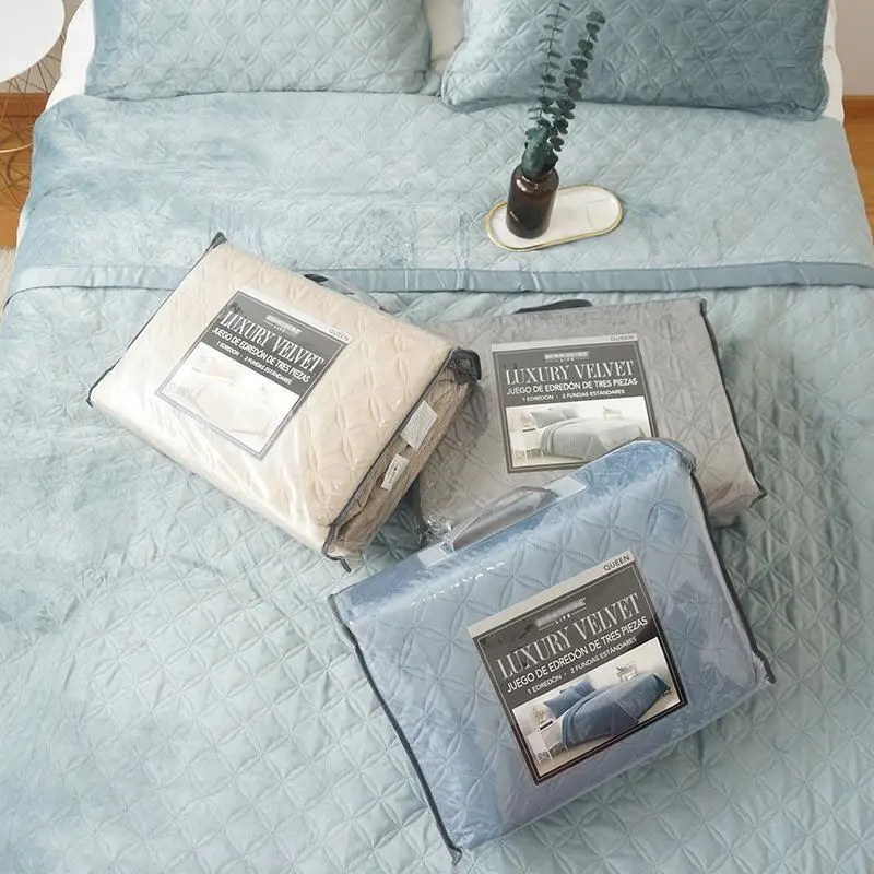 Wholesale Custom King Size Quilt Set Bedding With Coverlet Bedspread