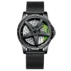 Filet noir-acier noir-visage vert