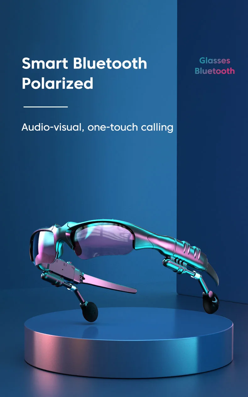 Hot Selling Outdoor Cycling Sports Glasses Wireless Headphones With Microphone Smart Bluetooth of Headphones Sunglasses