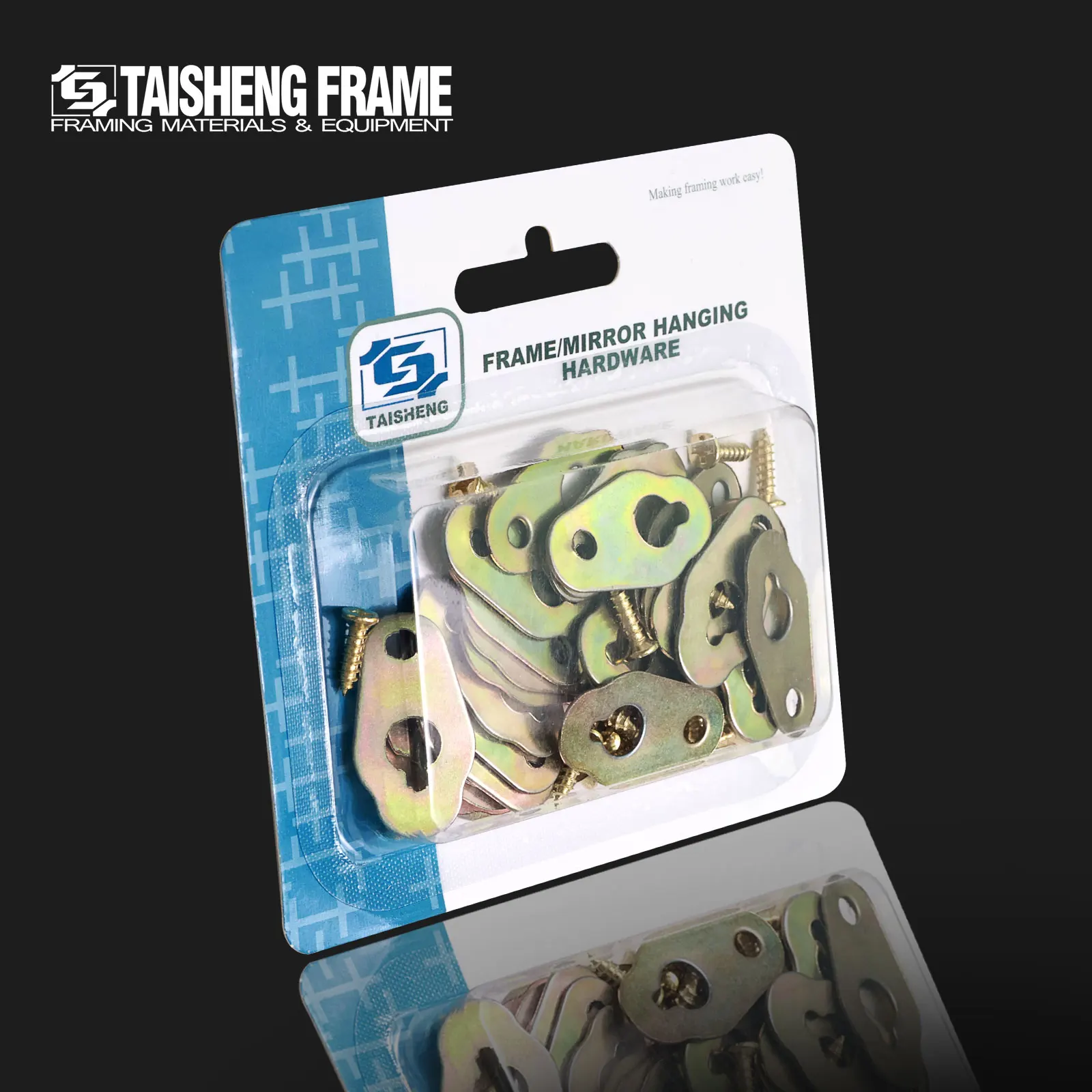 TS-K121 Picture Frame Backboard Hardware Hanger with Screw -60PACK