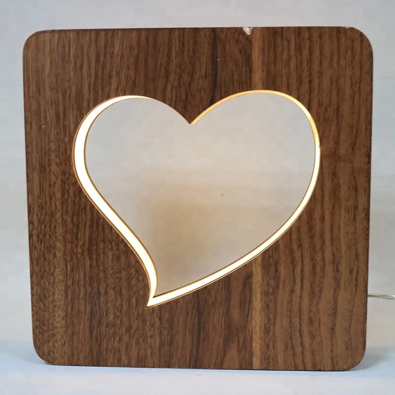 Свадебные украшения простой дизайн декоративные деревянные светодиодные настольные лампы для