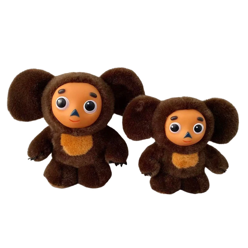 Factory Price Russian Anime Stuffed Cheburashka and Crocodile Gena Bear Music Talking Plush Toy for Party Packed in Bags