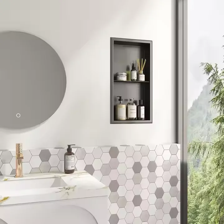 Simple Operation Combination Modern Bathroom Design  Stylish  Vanity Cabinet Shower Niche