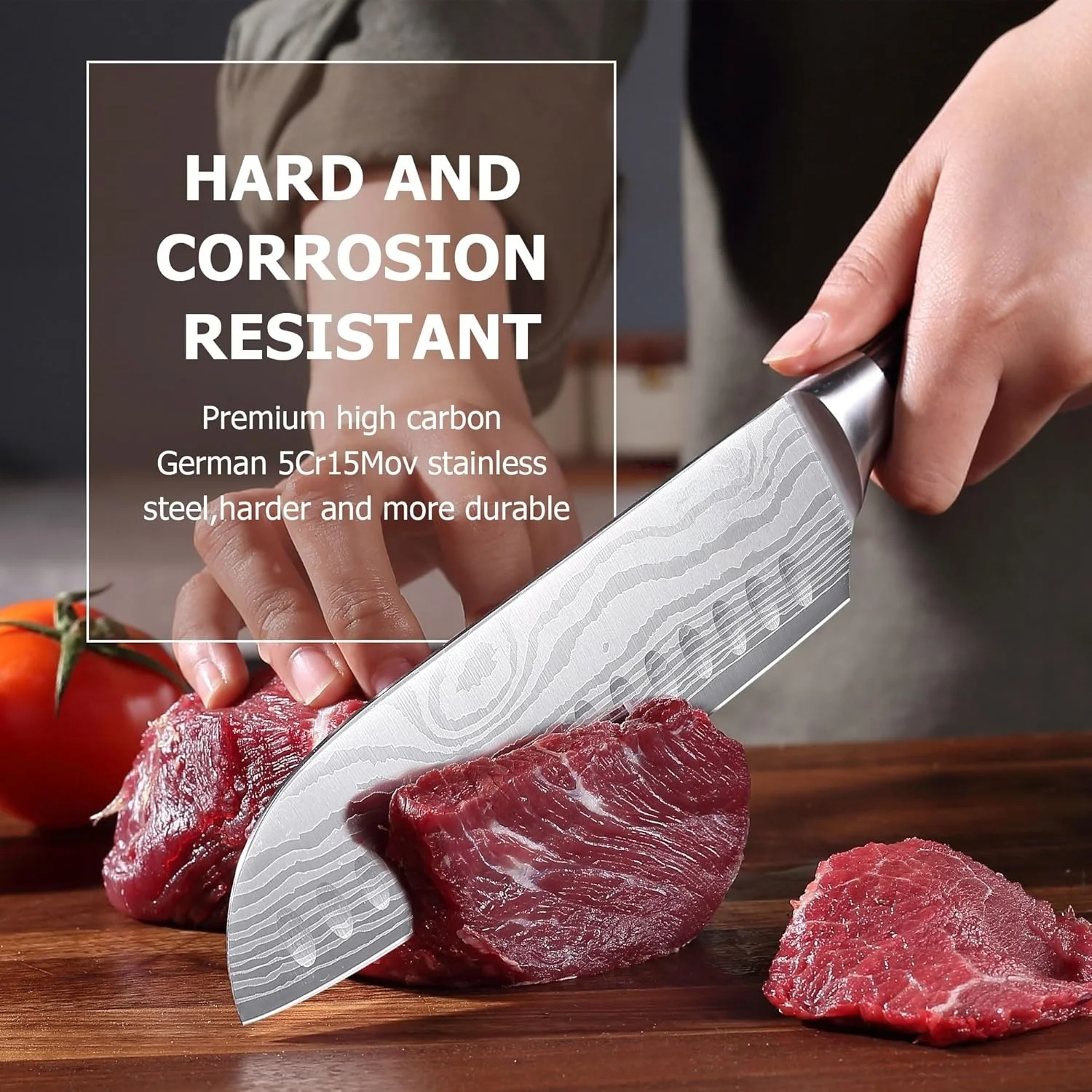 Ніж шеф кухаря Hatchen Santoku Knife 7 дюймів