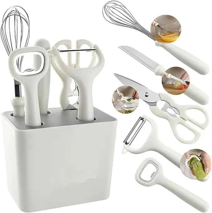 2023 high quality Kitchen Gadgets Set,Kitchen Scissors, Kitchen Utensils Set with Holder