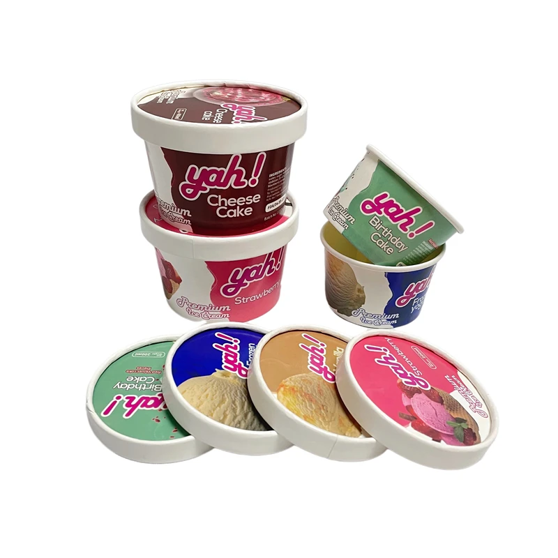 Biodegradable Paper Cup Ice Cream Container Ice Cream Container Disposable Ice Cream Cups