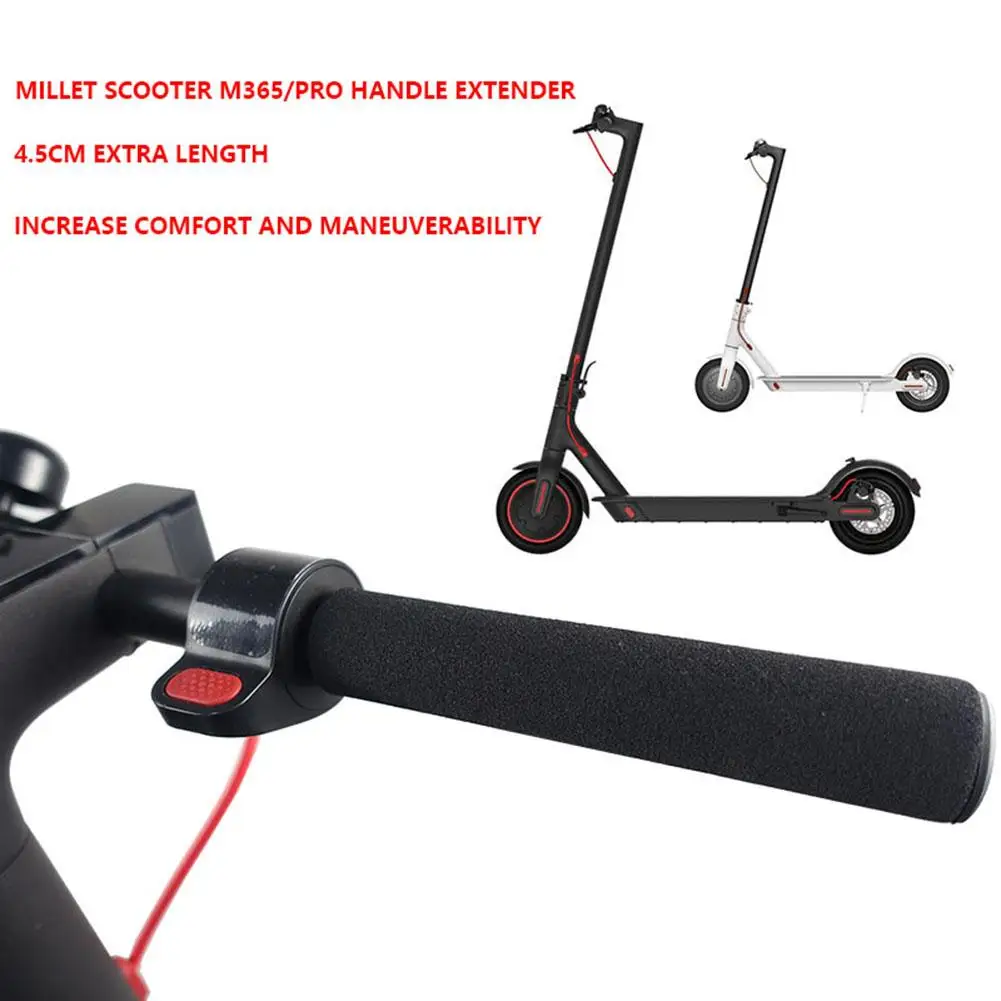 Kit Extension Guidon Xiaomi M365/Pro - Rallonge 4.5cm + Grips éponge - Pour Support Téléphone Ou Accessoires