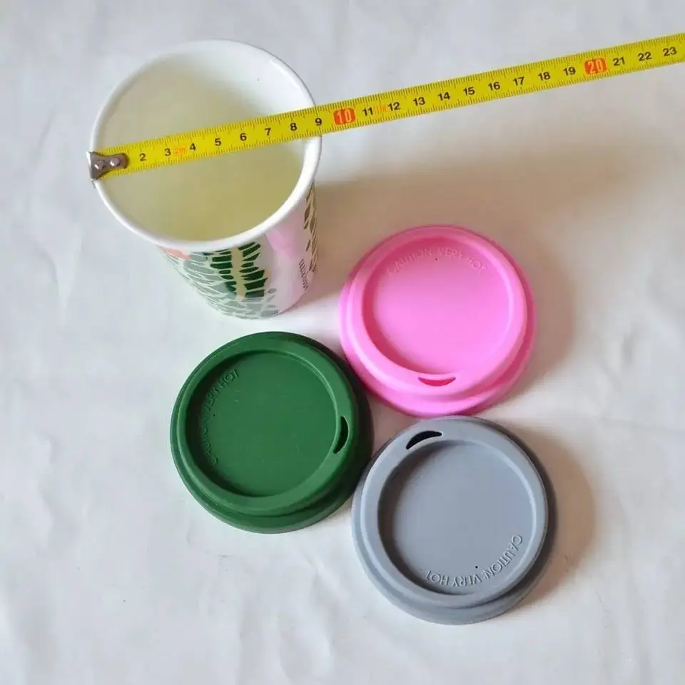 Colors Universal 8cm and 9cm Moon Design Silicon Mug Cup Lid Tan Color  Coffee Silicone Cup Lid Silicone Lid Covers for Travel Cu