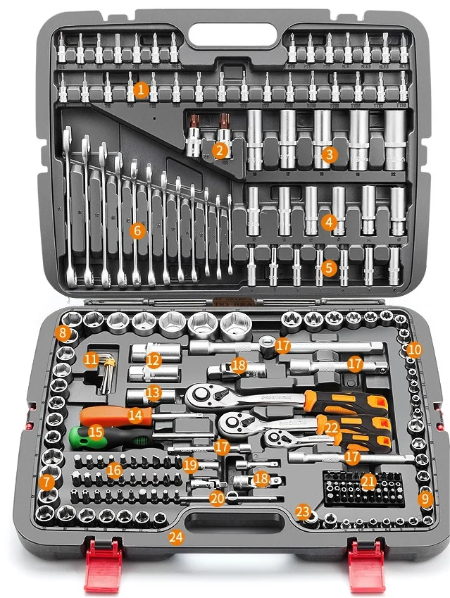 Hot Sale 216 Pieces Combination Set Auto Repair Tools Ratchet Keys