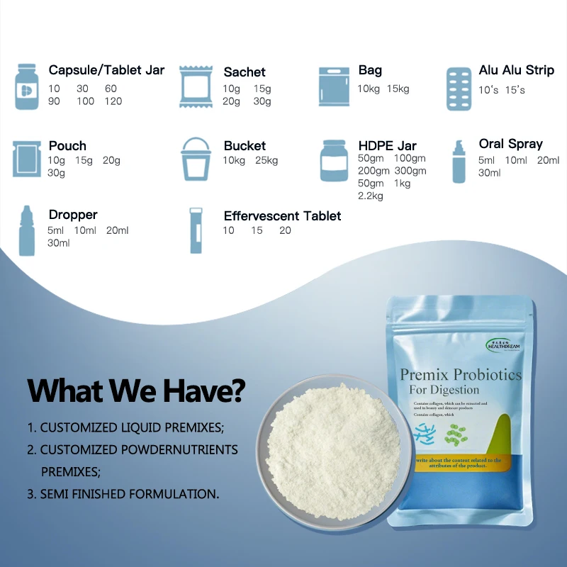 OEM Bulk Freeze-Dried Premix Probiotics Powder Formula Compound/Mix Probiotics Powder for Digestion From China Manufacturer