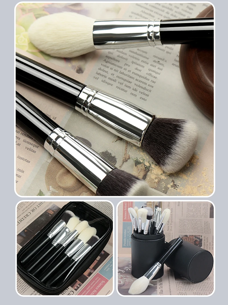 15pcs Makeup Brushes Set Professional Premium Natural Hair Make Up