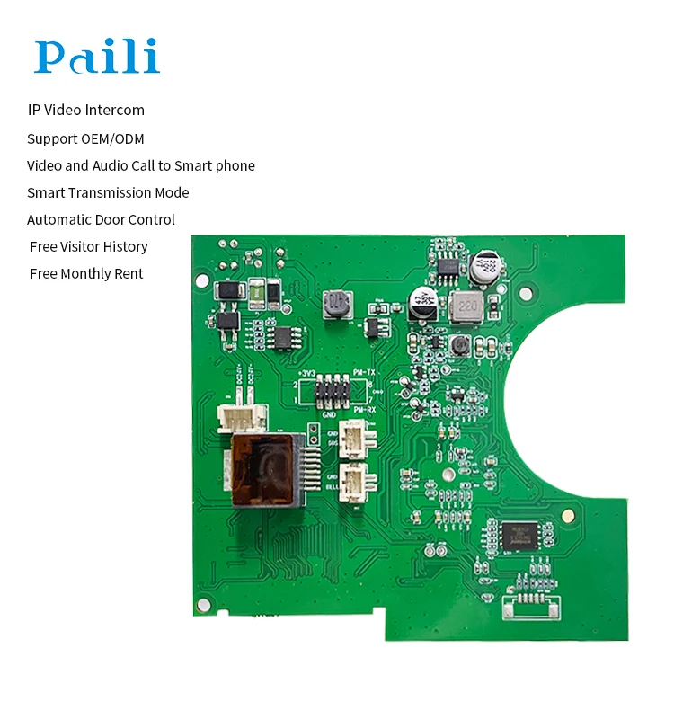 OEM IP Based Video Entry Intercom System PCBA Circuit Board Manufacturer Pcba Assembly  TCP/IP Wired Doophone