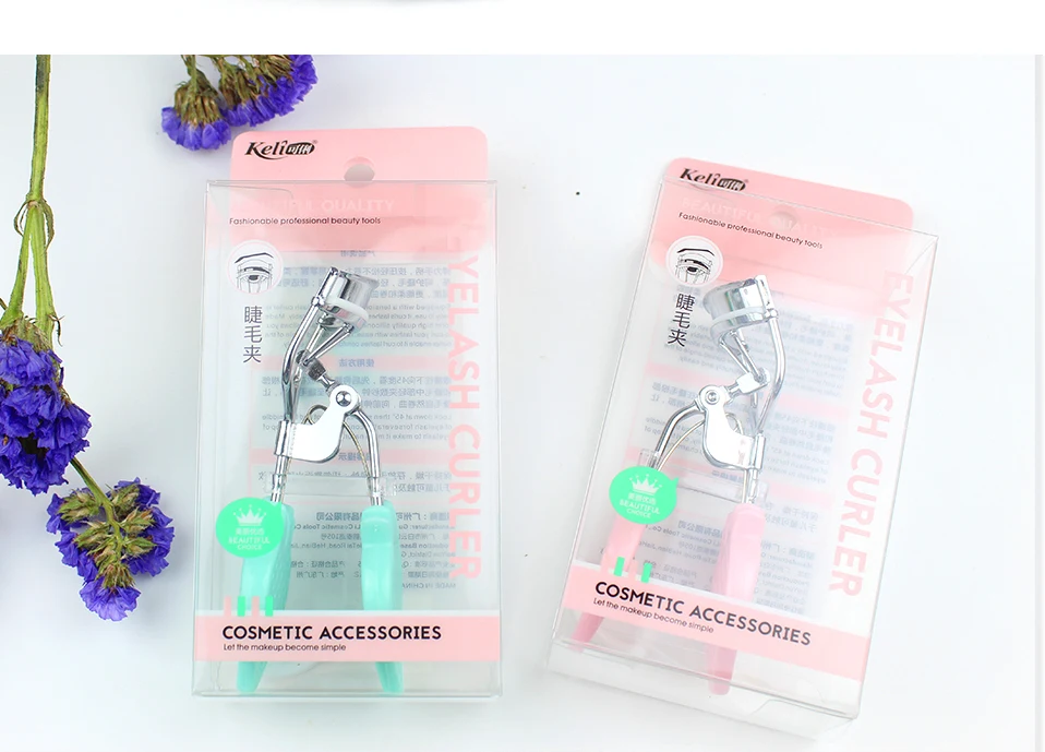Best Quality Strawberry Handle Design Private Label Eyelashes Curler logo for Eyelash Curler Tools