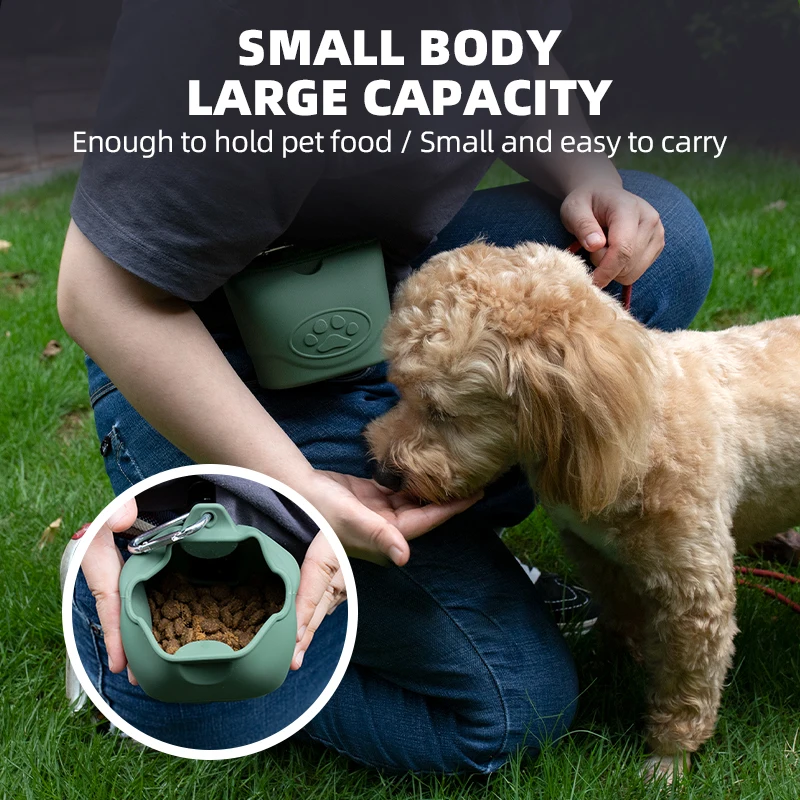 Manufacturer Outdoor Pet Dog Food Treat Snacks Pouch Bag Silicone Dog