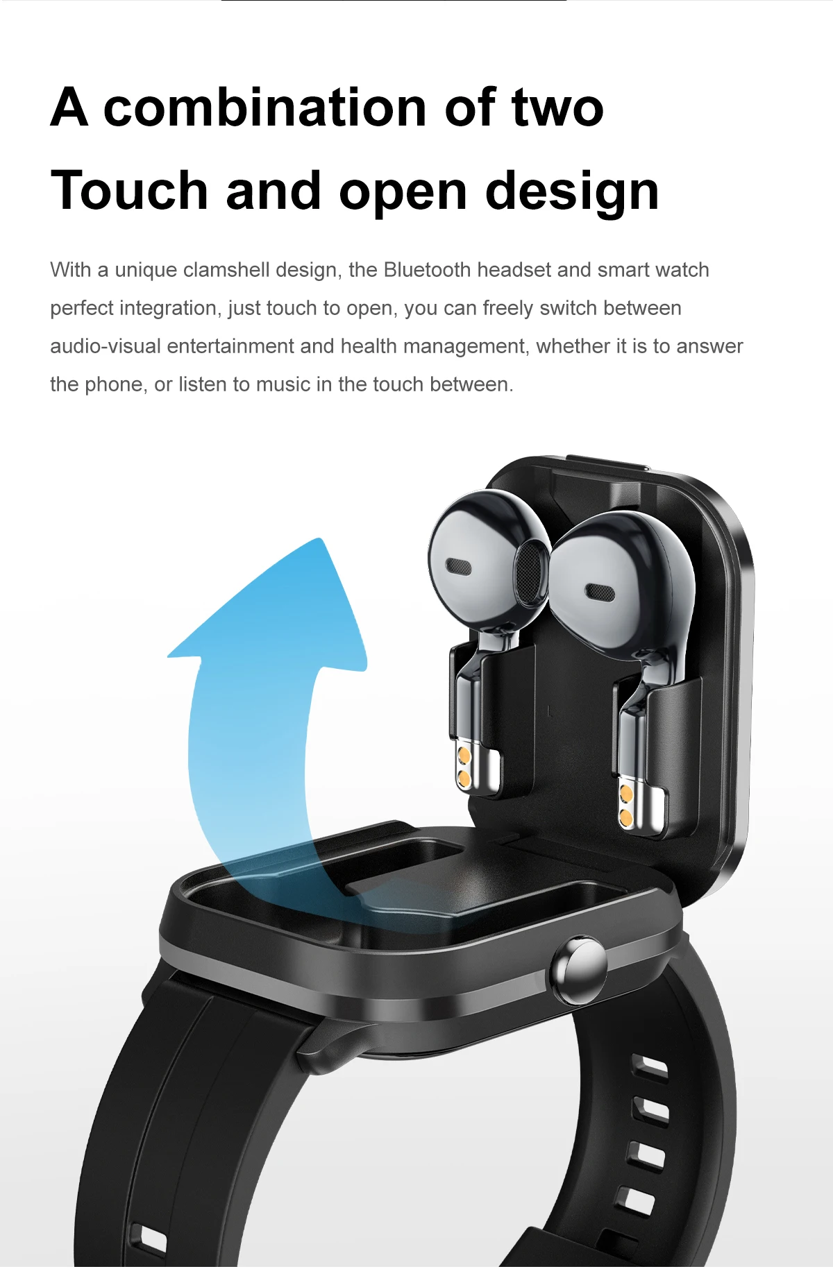 2025 D8pro 2 In 1 Men Smart Watch With Wireless Earbuds Bt Music Heart Rate Women Relojes Sports Smartwatch With Silicone Sleeve - Buy 2-in-1 Smart Watch smart Watch With Wireless Earbuds 2025 Smart Watch smart Watch Woman relojes Smart Watch relojes Smart Watch 2025