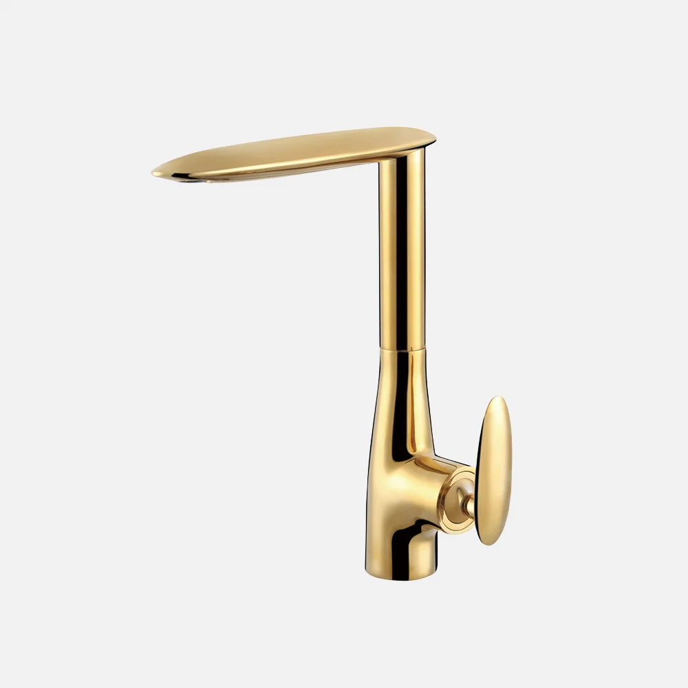 Classic Single Hole Hot And Cold  Water Taps Gold Kitchen Faucet With Filters For Handmade Kitchen Sink Tap