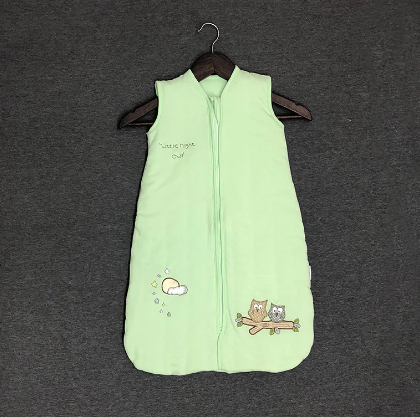 Носимое одеяло ноги хлопок без рукавов двухслойный стеганый жилет спальный мешок для ребенка