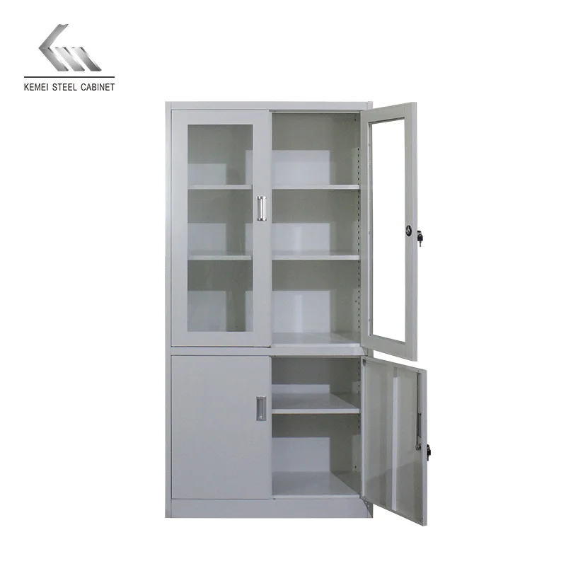 
 По индивидуальному заказу стекла 4 дверь корпусная мебель наполнение шкафов с черной пластиковой ручкой  