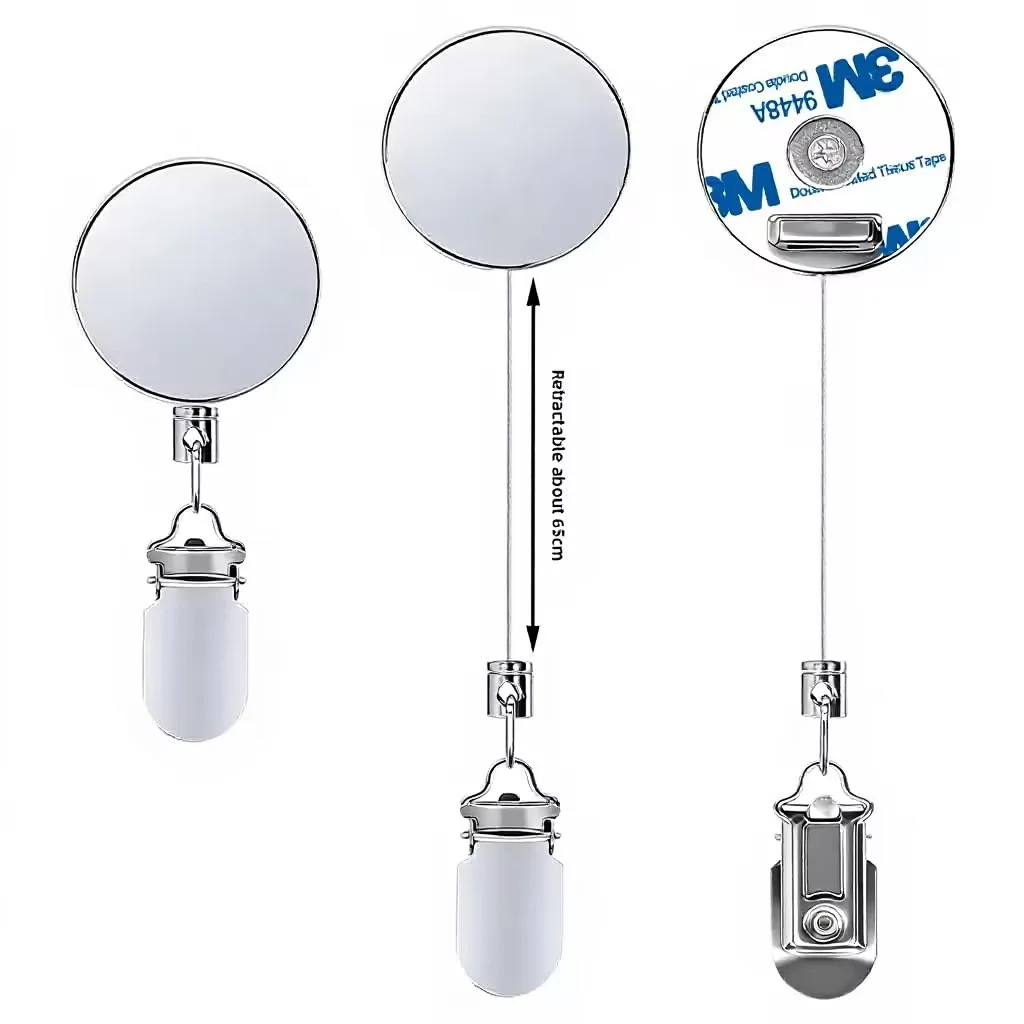 M-50 Retractable Towel Holder No Drill Self Retracting Towel Clip with Strong Adhesive Heavy Duty Metal Wall Mount Hanger