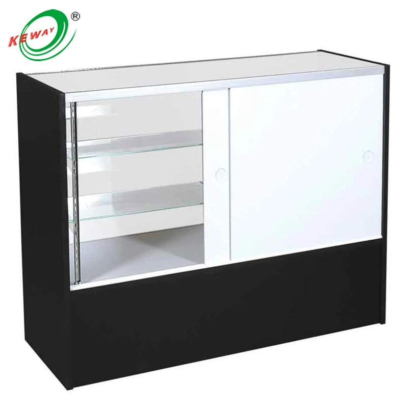 Custom 48 Inch LED Glass Showcase Vitrine Heavy Duty Glass Cabinet for Smoke Shops