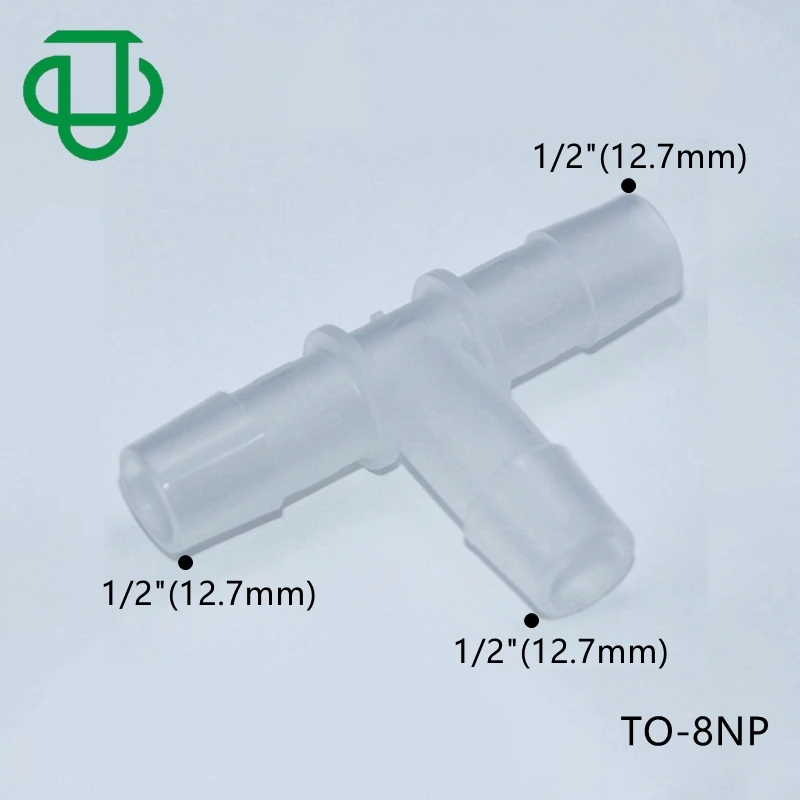 Ju Microfluidics 1/8"x1/16"x1/8" Hose Barb 3 Ways Tee Reducer Barbed