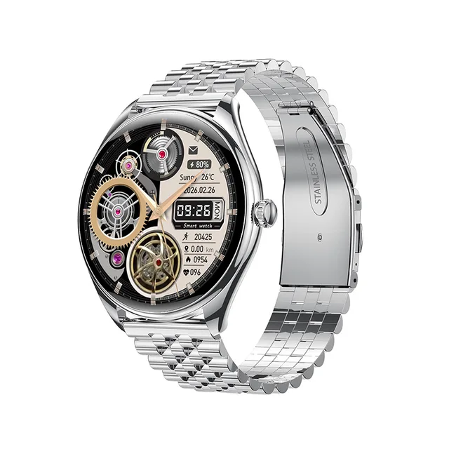 Amoled Smart Watch 1.43" 466*466 BT Call 6.8mm ultra-thin metal body 24/7 heart rate monitor Da fit App Reloj MT55 smartwatch