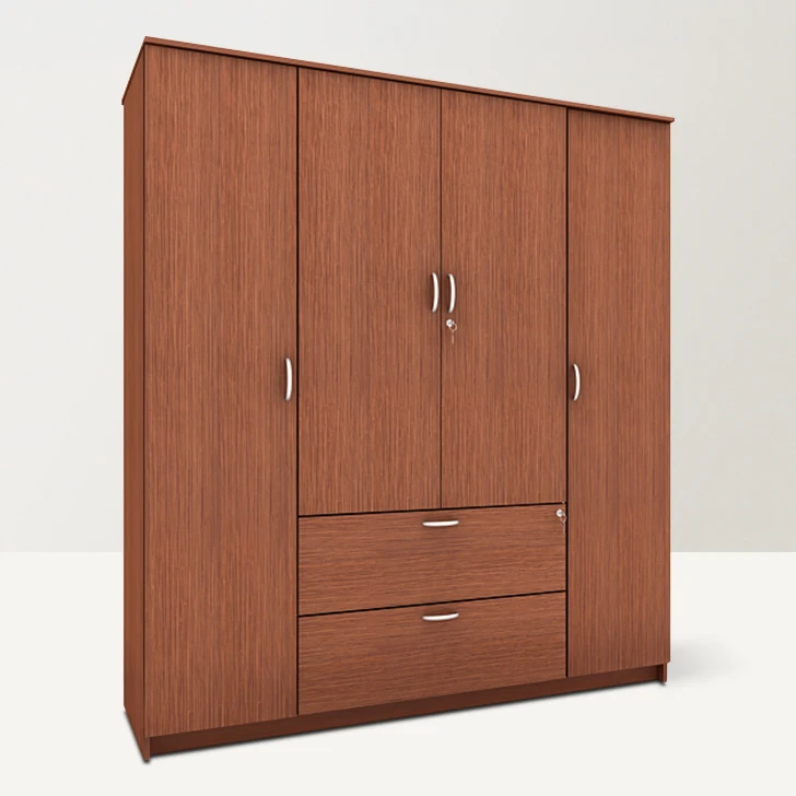 High Gloss MDF Door Laminate Cupboard Bedroom Wardrobe with 4 Doors