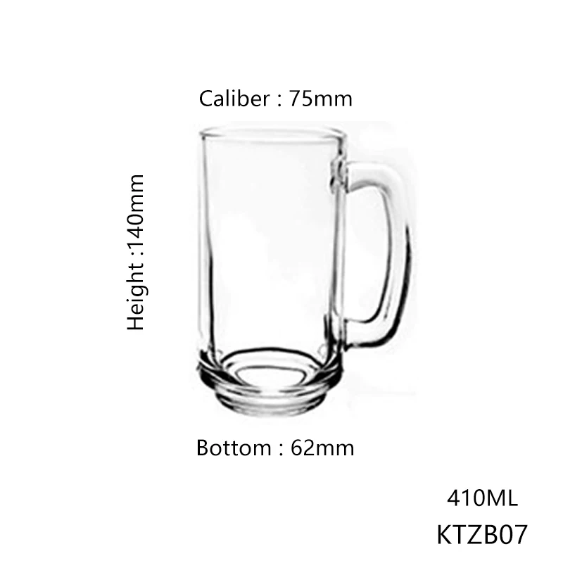 Blinkmax 350ML 400ML Beer Mug Wine Glass Free Old Fashion Beer Glass with Handle 14 Oz Glass Cup Giveaway Gifts