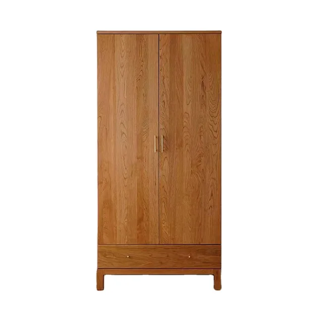 Simple style solid wood closet wood closet bedroom home with drawers closet Japanese simple storage cabinet log furniture