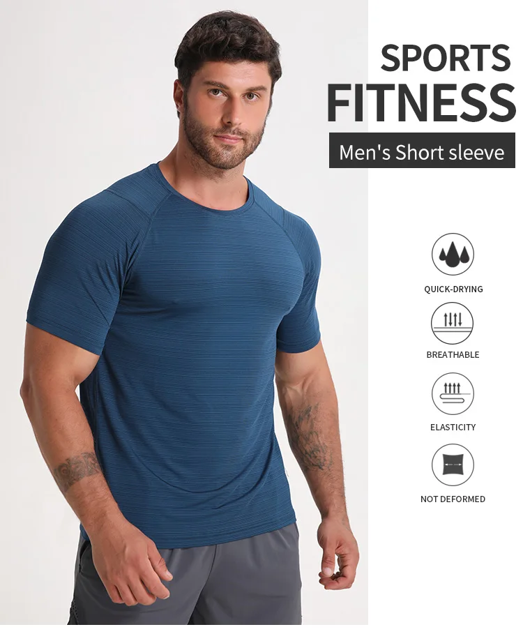 Men Dry Fit T Shirt Moisture Wicking Athletic Tees Wholesale - Buy Gym ...