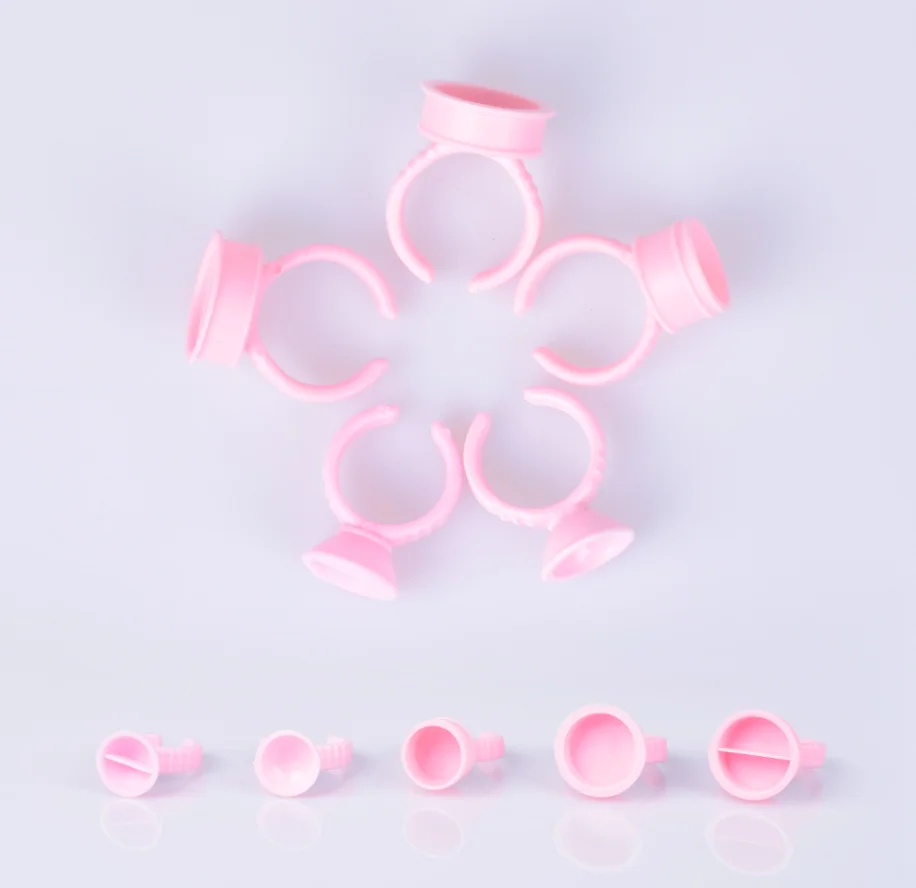 Подставка для татуировок с розовым кольцом, контейнер для пигмента, одноразовый держатель для клея для удлинения ресниц, клейкая чашка, оптовая продажа