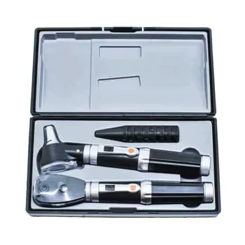 Good Selling Medical Clinic & Hospital Set Ophthalmoscope & Otoscope Durable Metal Electric Power Source