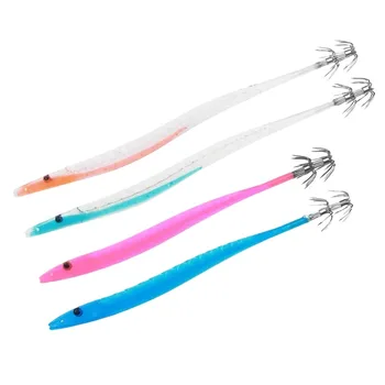 Cheery Shrimp Plastic Shrimp Hairtail Bait Umbrella Hook Squid Hard Baits Printed Condition for Marlin Target – Hard Lure – view 2