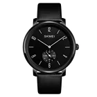 New product wholesale classic men wristwatches brand Skmei 1398 custom logo high quality 3atm quartz leather watch