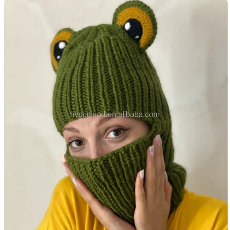 韓国人気☆GREENBUTTER☆ FLAKE ALPACA BALACLAVA Hand-Knit Alpaca Balaclava in Green – Metrolineas