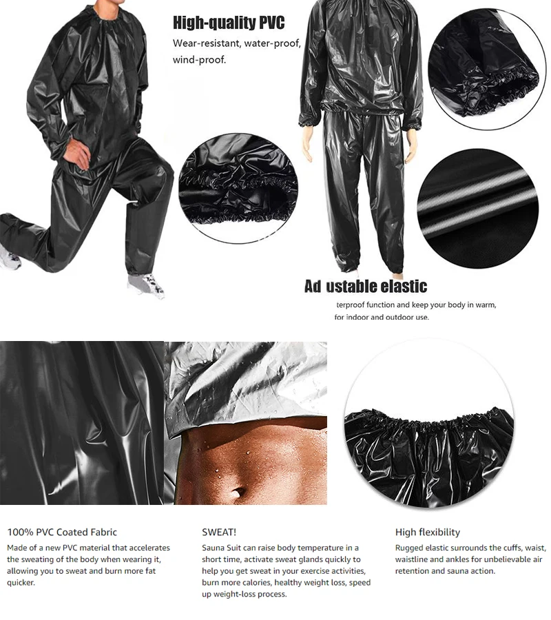 Sauna Suit Sweat Suit Gym Fitness Workout Clothing Training Workout