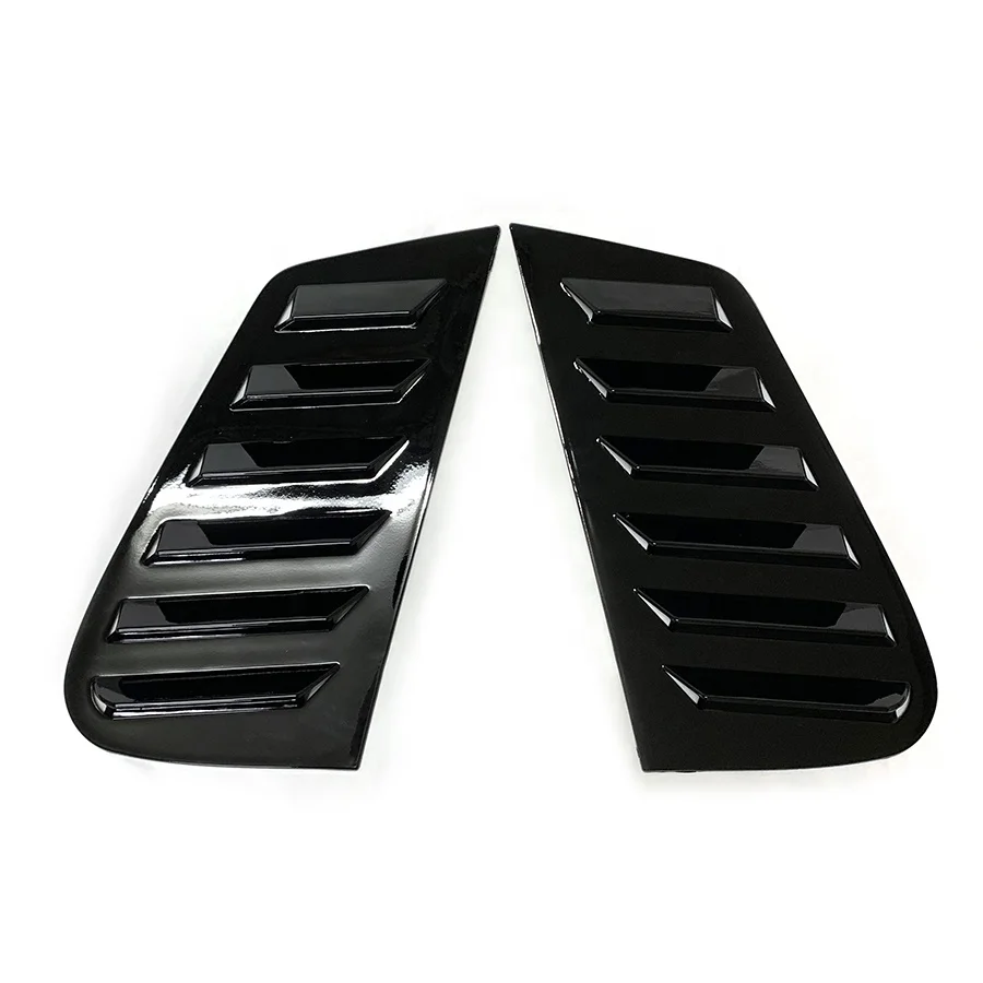 Auto Car Exterior Rear Side Window Louvers for Volkswagenn Polo 2002 - 2009 Pair Racing Style  ABS Gloss Black Window Louvers