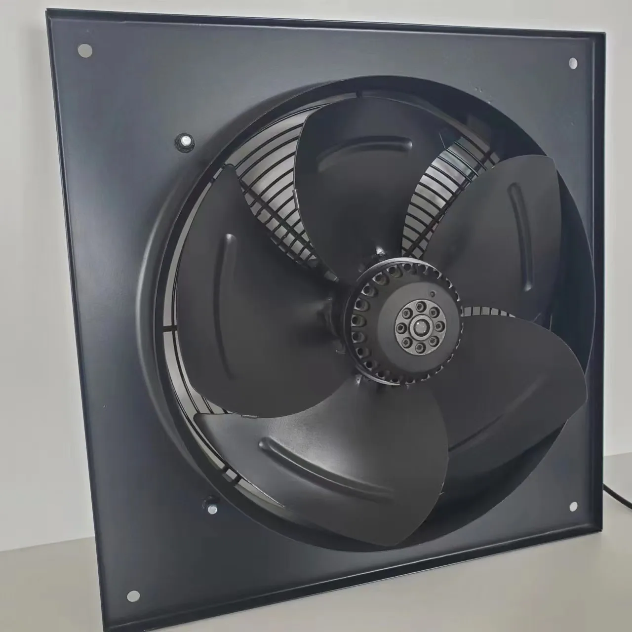 High Efficiency IP44 350mm Axial Flow Fan with External Rotor Blower Motor and Panel for Manufacturing Plants and Hotels