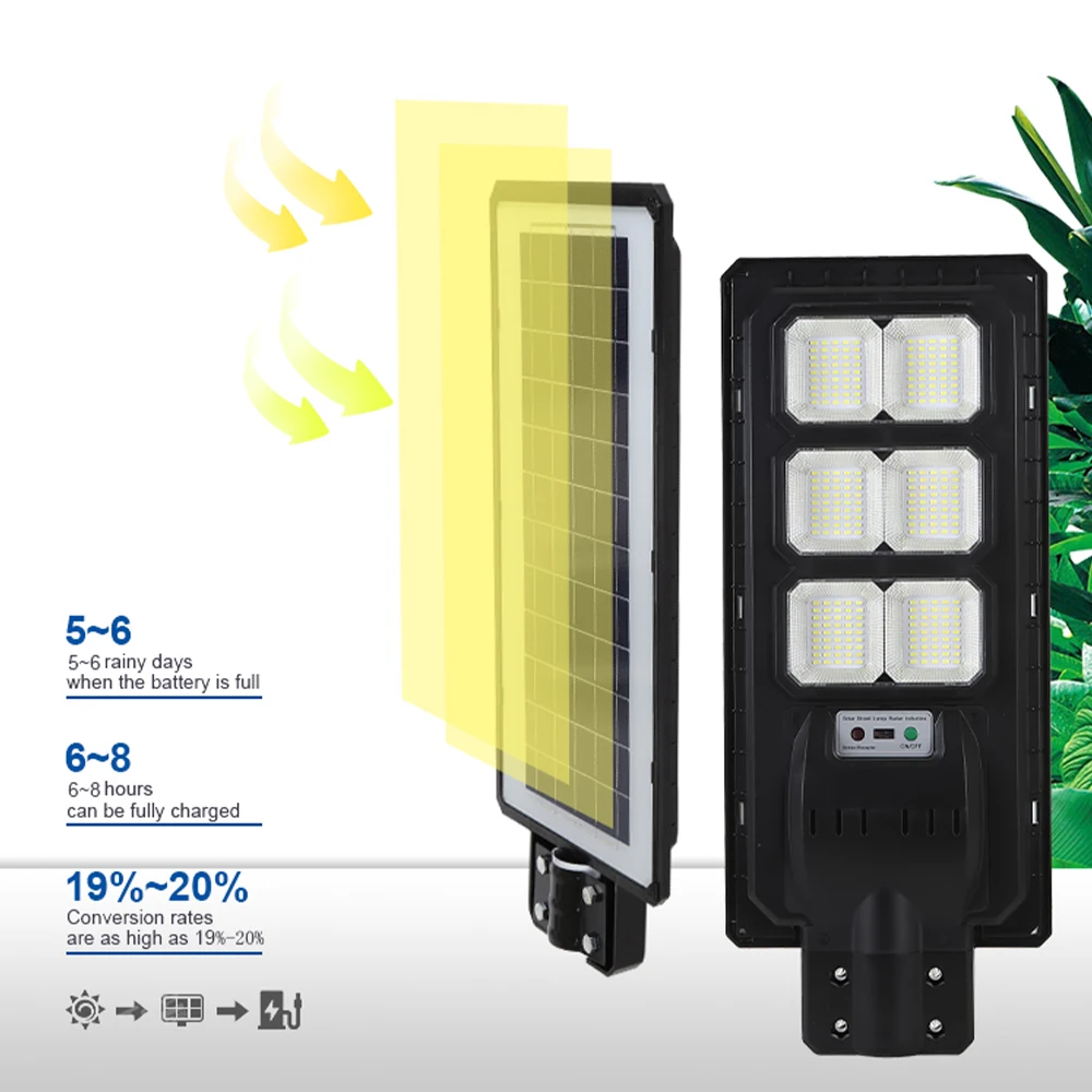 Высокотемпературный энергосберегающий умный 100 Вт 200 Вт 300 Вт 1000 Вт Солнечный уличный светодиодный фонарь