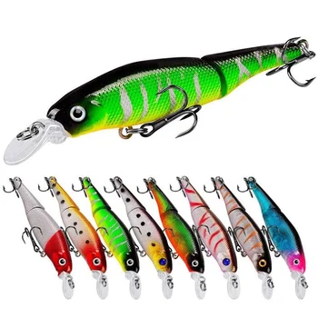 Runtoo 92mm 7.5g Fish Lures Factory Multi Jointed Fishing Lures Wholesale Segmented Swimbait  For Making Plastic Fishing Lure